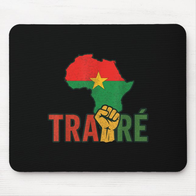 Burkina Faso-ibrahim Traoré _ Thomas Sankara  Mouse Mat (Front)