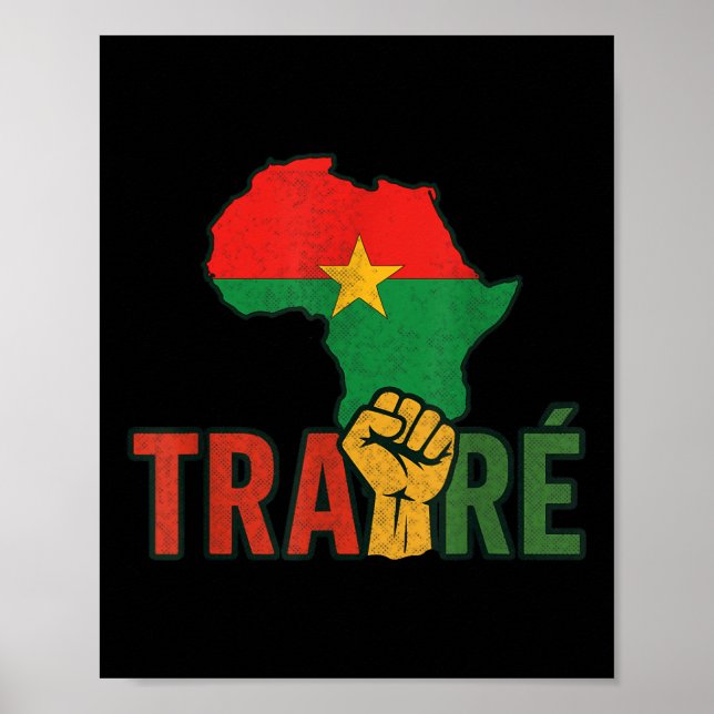 Burkina Faso-ibrahim Traoré _ Thomas Sankara  Poster (Front)