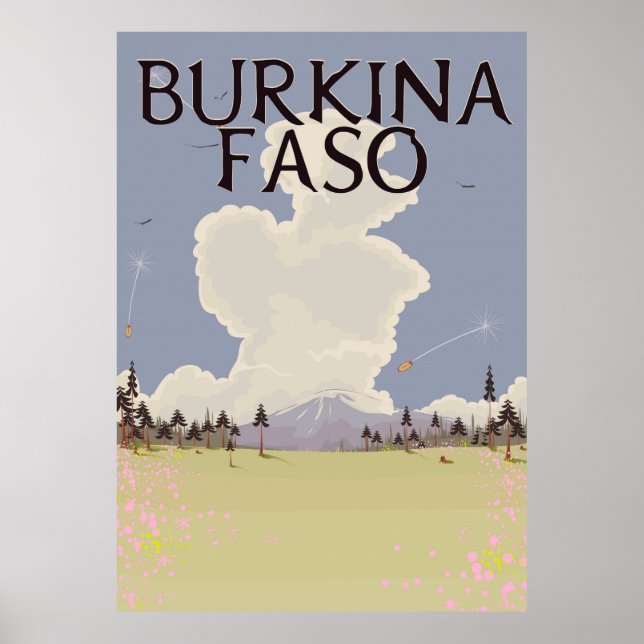 Burkina Faso landscape travel poster print (Front)