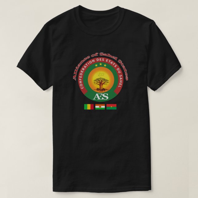 Burkina Faso, Mali, Niger Alliance of Sahel States T-Shirt (Design Front)