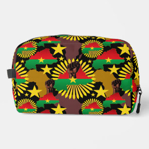 Burkina Faso Map, Flag and Revolution Fist Dopp Kit