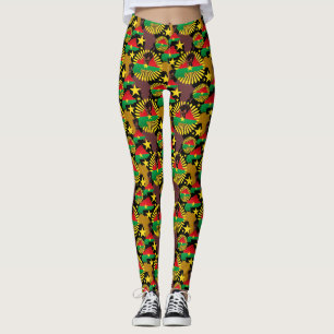 Burkina Faso Map, Flag and Revolution Fist Leggings
