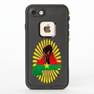 Burkina Faso Map, Flag and Revolution Fist