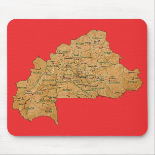 Burkina Faso Map Mousepad