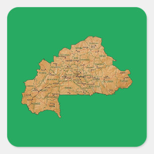 Burkina Faso Map Sticker