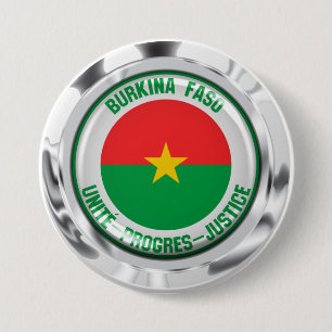 Burkina Faso Round Emblem 7.5 Cm Round Badge