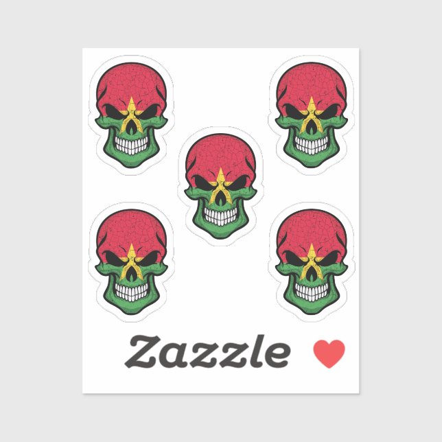 Burkina Faso Smiling Skull Flag (Sheet)
