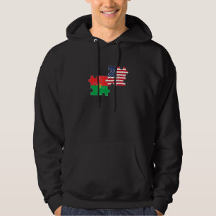 Burkina Faso USA Flag American Burkinabe Hoodie