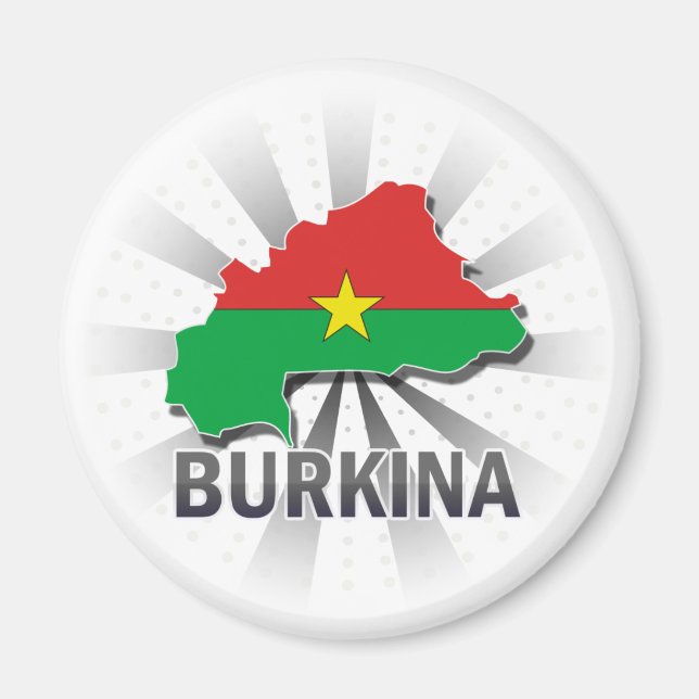 Burkina Flag Map 2.0 Magnet (Front)