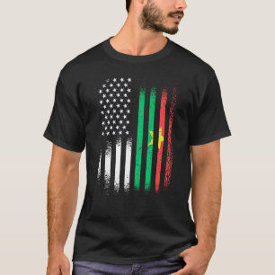 Burkinabe American Patriot Grown Country USA Flags T-Shirt