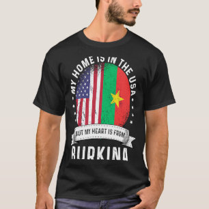 Burkinabe American Patriot Grown Proud Home USA Fl T-Shirt