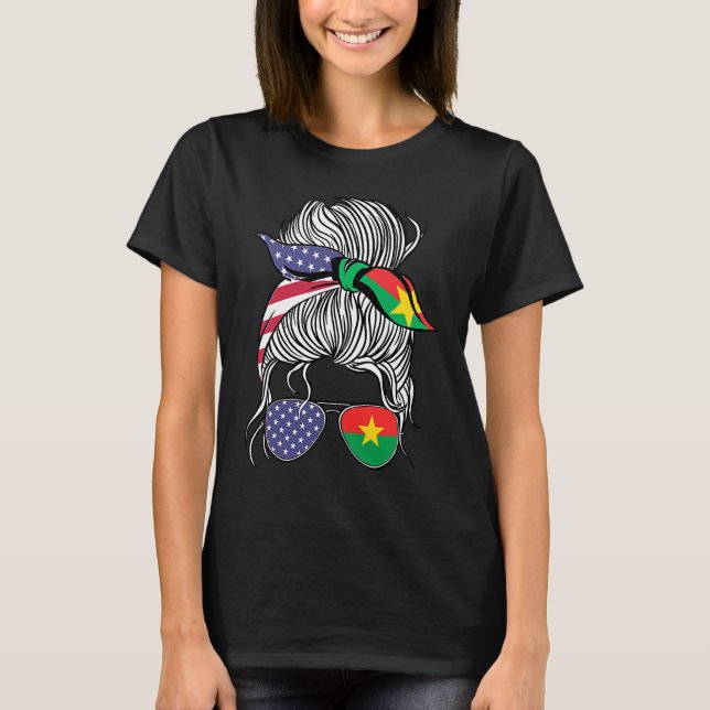 Burkinabe American Patriot Grown Proud Women Girl  T-Shirt (Front)