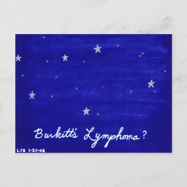 Burkitt's Lymphoma postcard (Front)
