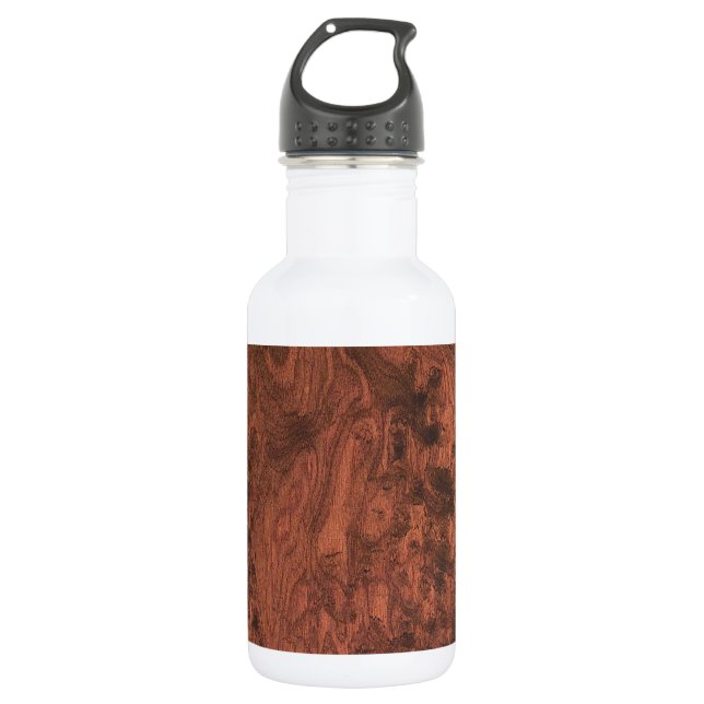Burl Mahogany Wood Texture 532 Ml Water Bottle (Front)