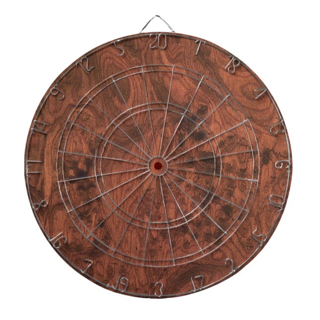 Burl Mahogany Wood Texture Dartboard (Front)