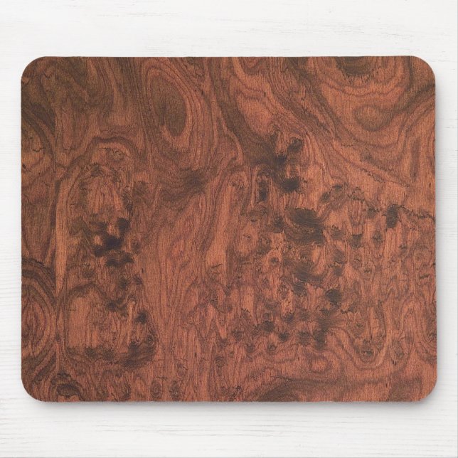 Burl Mahogany Wood Texture Mouse Mat (Front)