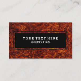 Burl Wood Pattern and Your Text Business Card