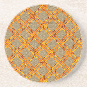 BURLAP-AND-BAMBOO COASTER