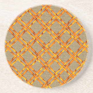 BURLAP-AND-BAMBOO COASTER