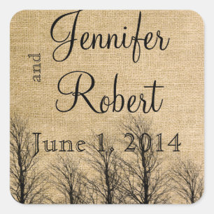 Burlap and Birch Posh Wedding Envelope Seal