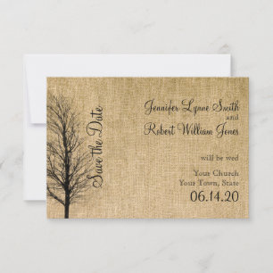 Burlap and Birch Posh Wedding Save the Date