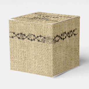 Burlap and Birch Wedding Favour Box