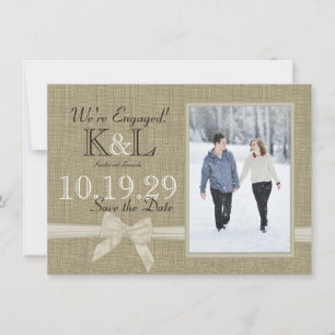 Burlap and Bow Rustic Country Save the Date