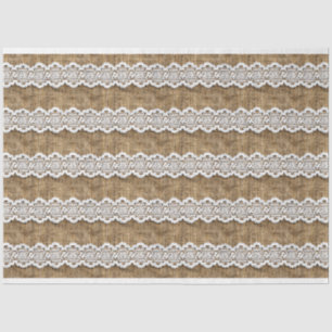 Burlap and Lace Furniture Decoupage Tissue Paper