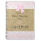 Burlap and Lace Image Pink Baby Shower Guest Book-