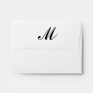 Burlap And Lace Monogram Envelope