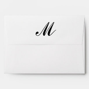 Burlap And Lace Monogram Envelope
