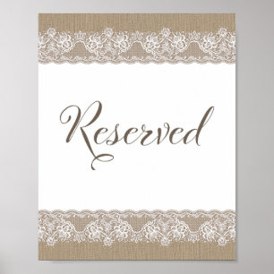 Burlap and Lace Rustic Wedding, Bridal Shower Sign