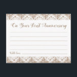 Burlap and Lace Time Capsule Cards, Rustic Postcard<br><div class="desc">Our rustic burlap and lace time capsule cards are a sweet activity to have a wedding reception or bridal shower. You can easily change what anniversary year you would like by using Zazzle's "Personalise this template" tool. Be sure to check out our large selection of coordinating items by browsing the...</div>