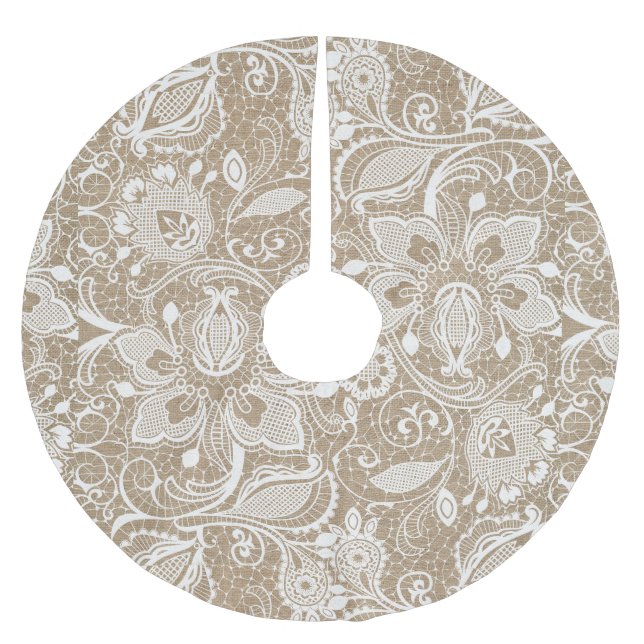 Burlap and Lace Tree Skirt (Front)