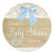 Burlap and Lace with Blue Bow Baby Shower-Favour