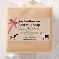 Burlap and Plaid Goat Milk Soap Label