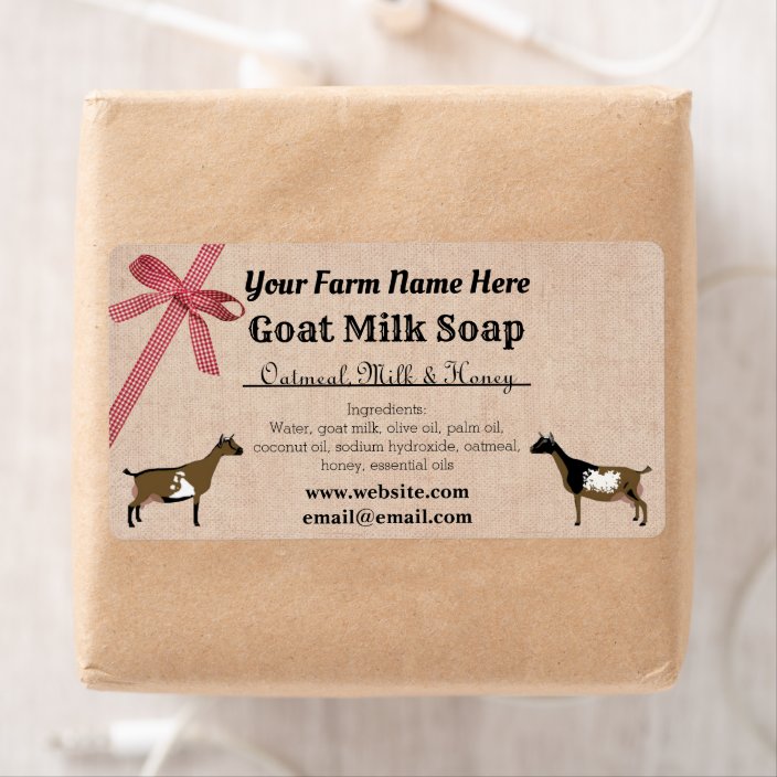 Burlap and Plaid Goat Milk Soap Label - Nigerian | Zazzle.co.uk