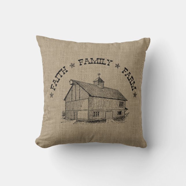 Burlap Barn Cushion (Front)