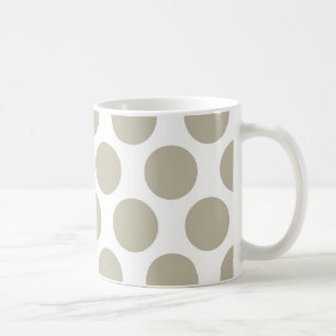Burlap Beige Polkadot Coffee Mug