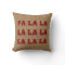 Burlap Christmas Holiday Pillow
