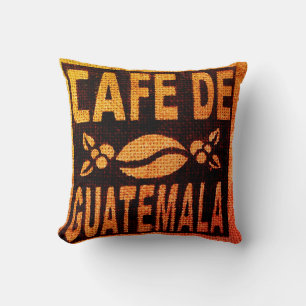BURLAP COFFEE BAG THROW PILLOWS GUATEMALAN
