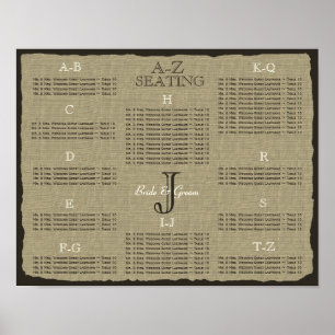 Burlap Custom Ivory 11 x 14 A Poster