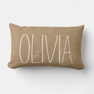 Burlap Custom Rustic Pillow