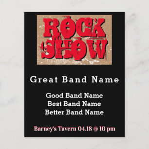 Burlap Distressed Personalised Rock Show Grunge 3 Flyer