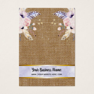 Burlap Flowers Boho Earring Display Cards