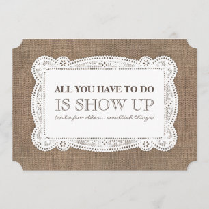 Burlap Funny Bridesmaid / Maid of Honour Proposal Invitation