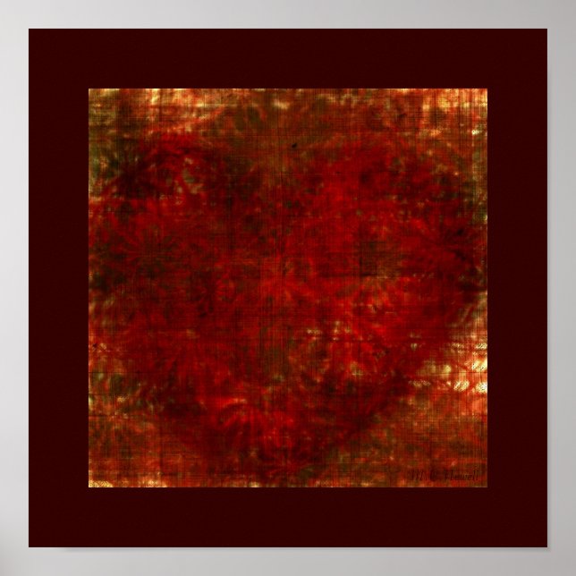 Burlap Heart Print (12x12) (Front)