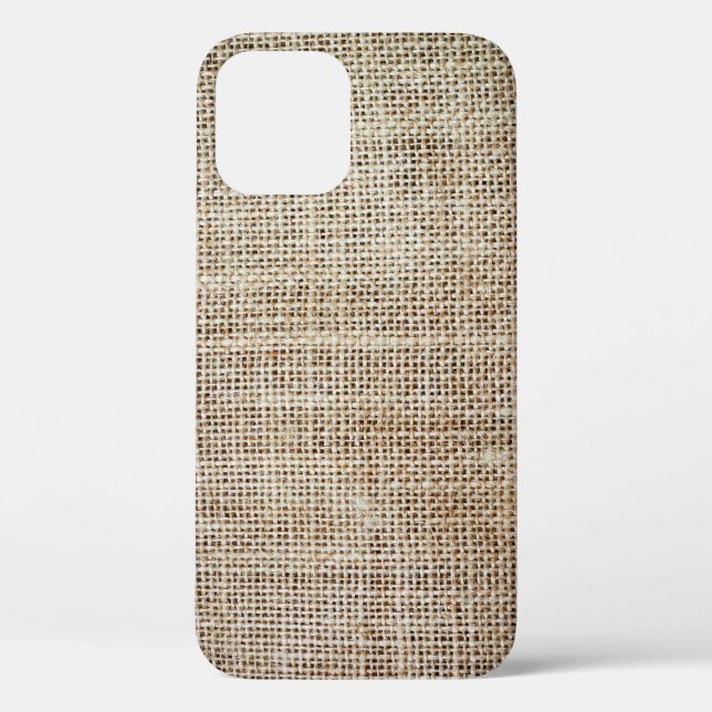 Burlap Hessian Background Texture Case-Mate iPhone Case (Back)