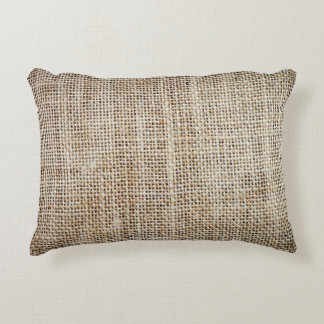 Burlap Hessian Background Texture Decorative Cushion