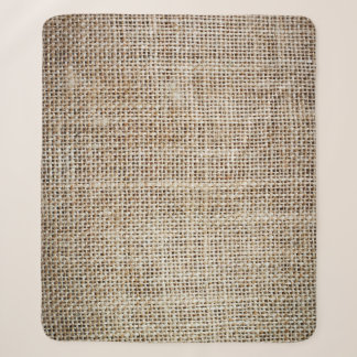 Burlap Hessian Background Texture Sherpa Blanket